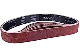 Schleifbänder, 50 x 686 mm,Schleifband Set je 3 x Korn 80/120/150/240/400 für Bandschleifer Schleifmaschine, Zum Schleifen, Feilen, Schärfen und Entrosten (15 Stück)-STEBRUAM