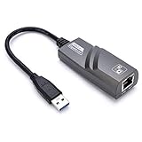 Yizhet USB 3.0 auf RJ45 Adapter USB Netzwerkadapter 10/100/1000Mbps Gigabit Ethernet LAN Netzwerkadapter Konverter für Windows, Mac OS, Linux, Chrome OS (USB 3.0 auf RJ45 Adapter)