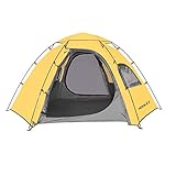 HODLEX Outdoor Camping Zelt für 3-4 Personen，mit vorzelt Zelte Wasserdicht 3500mm，Ultraleichte Kuppelzelt 3-4 Saison，Festival,Trekking und Outdoor Gelb