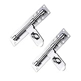 2pcs Edelstahl Slide Bolt Verriegelung,Riegel Bolzen,Es kann für die Installation von Hoftüren,Gartentüren,Toren, Innentüren und Haustiertüren Verwendet W