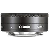 Canon 5985B005AA Objektiv EF-M 22mm F2 STM Pancake für EOS M (Festbrennweite, 43mm Filtergewinde, Servo Autofokus), schw