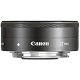 Canon 5985B005AA Objektiv EF-M 22mm F2 STM Pancake für EOS M (Festbrennweite, 43mm Filtergewinde, Servo Autofokus), schw