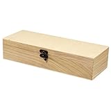 RAYHER 62299000 Holz box en-Set quadratisch FSC mix Credit, 1 box 32 x 12 x 7 cm und 3 box en 10 x 10 x 6