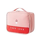 Nebelili Medikament Tasche Medizinische Notfalltasche Leer Medizin Aufbewahrungstasche Tragbar Medikamententasche Für Home Office Reisen (Rosa)