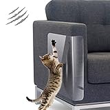 Dohump 10 Stück Kratzschutz Klebefolien, 44cm *31cm Transparentes Katzen Kratzschutz Möbel, Anti Kratz Katzen Folie für Sofa, Tür, W