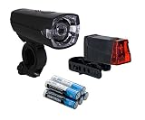 Büchel Batterieleuchtenset, 12 Lux Slim LED Plus Rücklicht, schwarz, 51225420