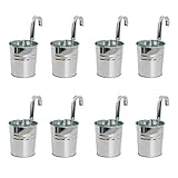 ZCFGUOI 8 Stück Zinn Metall Eisen hängende Sukkulenten Blumentöpfe Eisen hängende Blumentöpfe Hängende Übertöpfe für Pflanzen Blumentöpfe Indoor Outdoor Home Garden Patio R