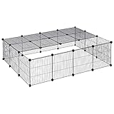 EUGAD Freigehege für Kaninchen, Meerschweinchen Gehege, BHT 147x37x111