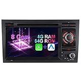 Android 10 8-Core 4GB RAM 64GB ROM Built-in Carplay Android Auto Autoradio Stereo DVD GPS Navigation für Audi A4 S4 RS4 Seat Exeo 7 Zoll Unterstützt Bluetooth WiFi FM Lenkradsteuerung