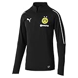 PUMA Herren BVB 1/4 with Sponsor Logo T-Shirt, Black, S