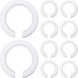 10 Packung E27 bis E14 Kunststoff Lampenschirm Ring Konverter, Lampenring Reduzierring zur Montage von Edison Schraubenlampen an Bajonettkapp