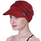 FocusCare Weiche Hüte für Damen in Chemotherapie, Bambus, Baseball-Cap, bei Haarausfall, Turban Gr. Einheitsgröße, Burg