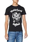 Rocks-off Herren Motorhead England Regular Fit Rundkragen Kurzarm T-Shirt, Schwarz, XXL