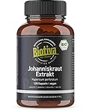 Johanniskraut Extrakt 120 Kapseln Bio - Hypericum perforatum - ohne Trennmittel - ohne Füllstoffe - Kontrolliert biologischer Anbau (DE-Öko-005)