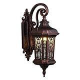 Außenwandleuchten Wandlampe Europäischer Stil Außen Innen Fenster Gitter Wandleuchte Hotel Korridor Gangbeleuchtung Villa Eingang Kreative Wandlampe Retro Aluminium Laterne L