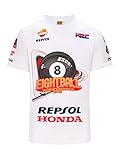 MM93 T-Shirt Weltmeister Eightball Marc Marquez offiziell MotoGP, weiß, L