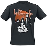 Led Zeppelin T Shirt Orange Circle Band Logo Nue offiziell H
