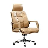 Sdesign Bürostuhl Executive-Swivel- Computerstuhl mit großer Rückenlehne und Liegefunktion, geeignet für Büro und Studium(Farbe: braun, Größe: 66x72x112cm)