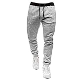 Komiseup Jogginghose Herren Freizeithose Running Sports Hose Herren Jeanshosen Stretch Sporthose Herren Hose mit Tasche Slim Fit Herrenhose C