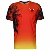 New Era NBA Chicago Bulls Summer City AOP T-Shirt Herren orange/schwarz, XS