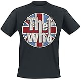 The Who Distressed Union Jack Männer T-Shirt schwarz XXL 100% Baumwolle Band-Merch, B