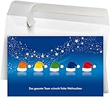 50 Premium Weihnachtskarten inkl. Umschläge, Set: 50 Stck hochwertige Klappkarten WK16192 (Querformat 19x12 cm groß) für originelle Grüße an F