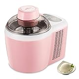 Speiseeisbereiter Eiscreme und Gelato Maker 600ml DIY GELATO Joghurt Automatische Haushaltseismaschine Selbstkühlfunktion, elektrischer Eismaschine Kompressor Leicht zu bedienen ( Color : Pink )