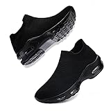 Fenlern Sicherheitsschuhe Damen Leicht S1,Arbeitsschuhe Schuhe mit Stahlkappe Sportlich Atmungsaktiv Komfortabel Schutzschuhe (Schwarz,39 EU)