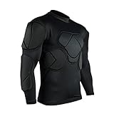 Lalander Protektorenshirt Protektoren Shirt Gepolstert Sportanzug/Schutz Bekleidung für Fußball Basketball Paintball Kampfsport Rugby, B, L