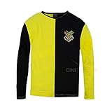 Cinereplicas - Harry Potter - T-Shirt - Stil Trimagisches Turnier und Quidditch - T-Shirt Cedric Diggory - Offiziel lizensiert - XS - Gelb und Schw