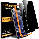 [2 Stück] Unique Me Panzerglas Sichtschutz Kompatibel mit iPhone 12/iPhone 12 pro（6.1 Zoll）Schutzfolie,Anti-Spy [Präziser Ausschnitt] 3D Panzerfolie Gehärtetes Glas Folie Display