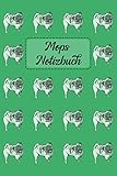 Mops Notizbuch: Journal für Notizen in grün mit Mops-Muster - 6 x 9 (ca. A5)