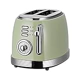 TOASTERS Automatische Retro-Toaster-Brotmaschine Multifunktionales Frühstück 38mm Grill-Sandwich-Clip-Anpassung 2 Scheiben 290x197x197