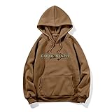 Zhigua Hoodie Herren Frühling Herbst Stretch Slim Fit Langarm Komfort Einfarbig Druck Muster Lässig Kordelzug Herren Pullover Basketball Training Herren Sweatshirt ZZ-Coffee1 M