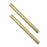 Messingstab, Her Kindness 2 Stück Messing Rundstab 8mm, Massivem Messing Rundstab, 8mm x 100mm Messingstangen für RC Model und DIY