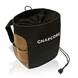 Gnarcore Chalkbag selbststehend mit staubfreiem Verschlusssystem - Universeller Magnesiumbeutel zum Bouldern - Chalk Bag für maximalen Grip beim Klettern - hochwertiger Kreidebeutel - Chalk B