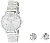 Emporio Armani Damen Analog Quarz Uhr mit Edelstahl Armband AR80029