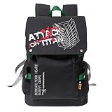 WANHONGYUE Attack on Titan Anime Cosplay Unisex Backpack 15.6 Zoll Laptop Rucksack Schulranzen Reisetasche Grün / 3