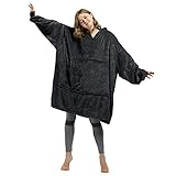 Catalonia Classy Übergroße Decke Hoodie Sweatshirt, Riesen Fleece Pullover mit großer Fronttasche, Super weich warm Bequem für Erwachsene Männer Frauen Teenager Kinder Kinder Frau F