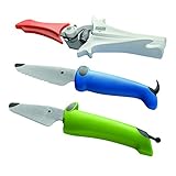 Kuhn Rikon 21270 Kinderkitchen Rüstmesser, 18/8 Edelstahl, Weiss, Blau & Grü