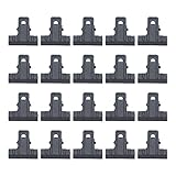 JYHSHENG Briefpapier-Clip, 20 stücke 30 * 32mm metallclips Metall scharnier klammern fahl Papier Geld Binder Klemmen für Tags Taschen Shops Office Home küche schw