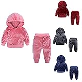 BAODANA Kleinkind Baby Mädchen Jungen Herbst Winter Kleidung Set Langarm Kapuzenpullover + Elastische Hohe Taille Sport Hose Trainingsanzug Warme Baumwolle O