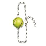 Baseball-Armband Silber schlicht minimalistisch Ball Sport Team Softball Charms Armband Baseball Fan Schmuck PU013