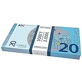 Scratch Cash 100 x 20 Euro Money for Play (Real Size) Euro Geld voor Spelen (Werkelijke grootte)