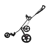 DWXN 3 Rad Golftrolley Bullet Klappbar Golf Trolleys Verstellbar Schwarz Aluminiumlegierung Golf Trolley B