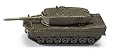 SIKU 0870, Panzer, Metall/Kunststoff, Dunkelgrün, Drehbarer Geschü