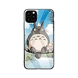 Anime Cartoon Totoro My Neighbor Panzerglas Handyhülle für iPhone 6 6S 7 8 Plus 10 X XR XS Max 11 11Pro 11 Pro Max Back Cover (13, iPhone X XS)