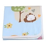 Babywindelauflage, wasserdichte Babywindelauflage Baby Wickelauflage Atmungsaktiv Neugeborenes Baby Matratze Urin Säuglingswindelauflage Tragbare Cartoon Kinder Wickelauflage(A)