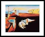 Salvador Dali Die Beständigkeit der Erinnerung Poster Kunstdruck Bild mit Alu Rahmen in schw