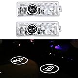 xy für 2 STÜCKE LED Auto Willkommen Licht Tür HD Logo Laserprojektion Ghost Shadow Lampe für Mini Cooper R55 R56 R57 R58 R59 R60 R61 F55 F56 Kompatib